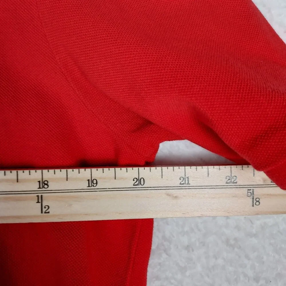 Polo Ralph Lauren Classic Fit Mesh Polo Shirt Mens M Red Pony Cotton